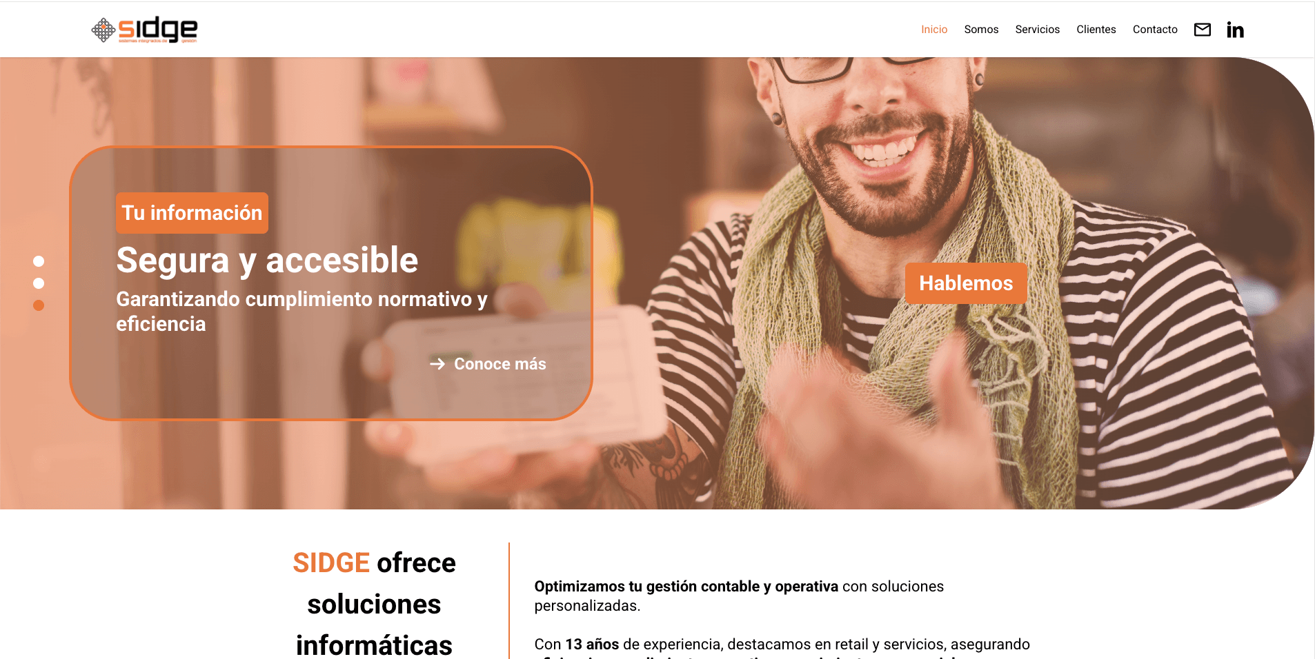 Imagen del proyecto de plataforma web para cliente de Eglobal.One